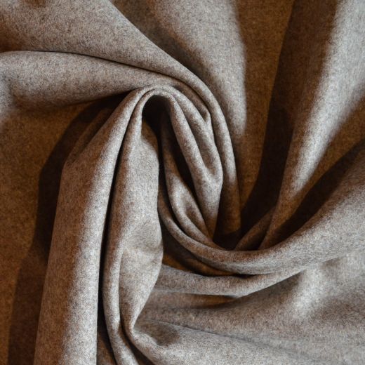 Wollstoff Leinwand angewalkt - sandfarben