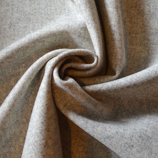 Wollstoff Leinwand angewalkt - graumeliert